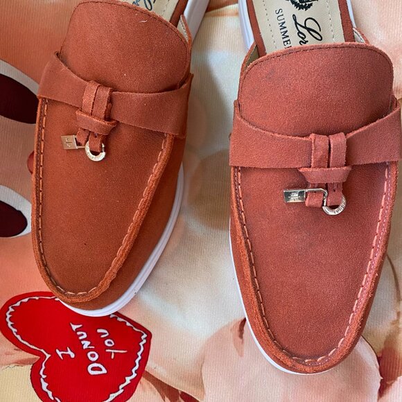 Loro Piana Summer orange Slippers for ladies - Picture 4 of 6